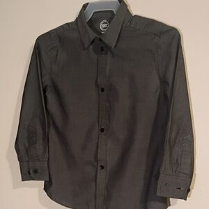 Boy's Wonder Nation Dark Gray Long Sleeve Button-Down Dress Shirt Size XS 4 / 5